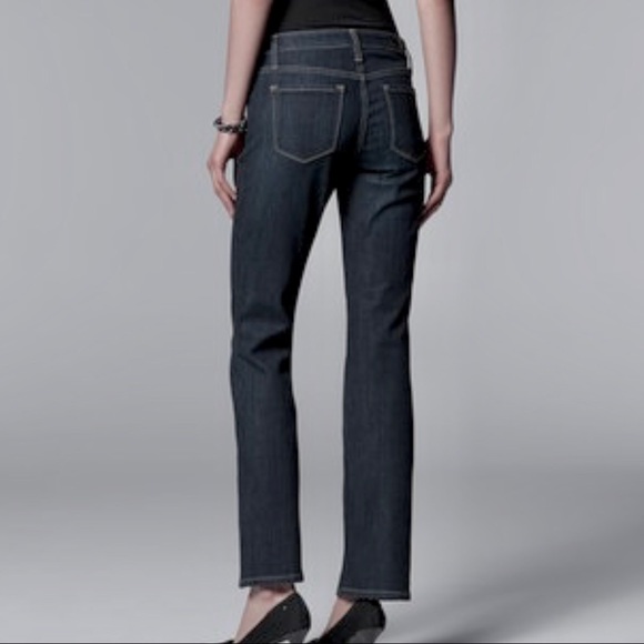 SimplyVera Vera Wang Jeans Bootcut Mid Rise Sz 8S - Picture 8 of 8